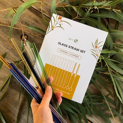 Reusable Glass Drinking Straws – 8 Pack