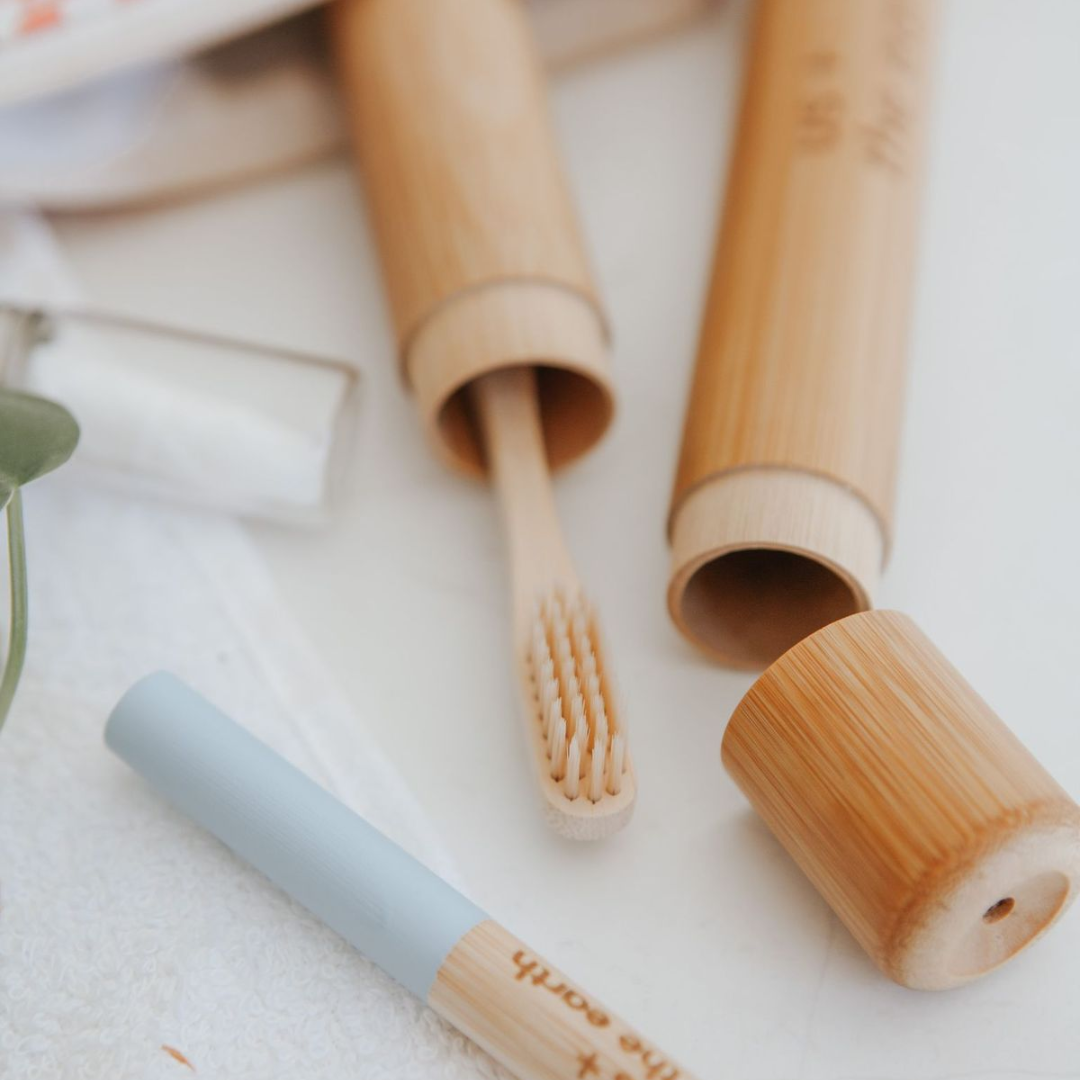 Bamboo Toothbrush Travel Case