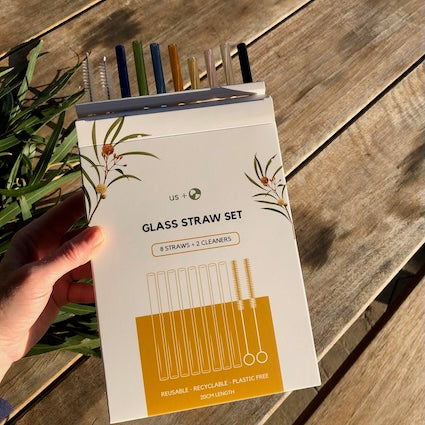 Reusable Glass Drinking Straws – 8 Pack