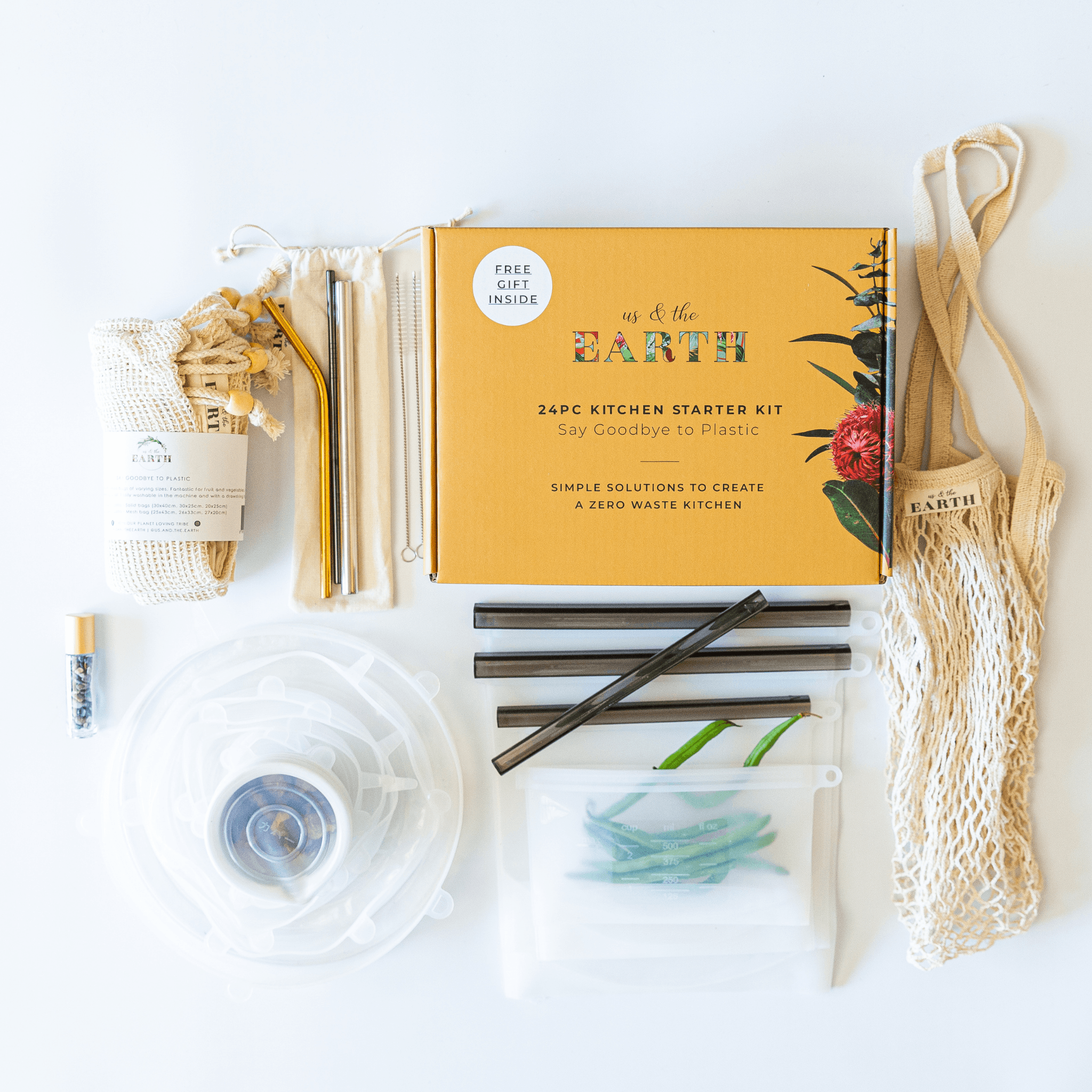 Zero Waste Kitchen Essentials Starter Kit | Sustainable Kitchen Products Australia | Us and the Earth