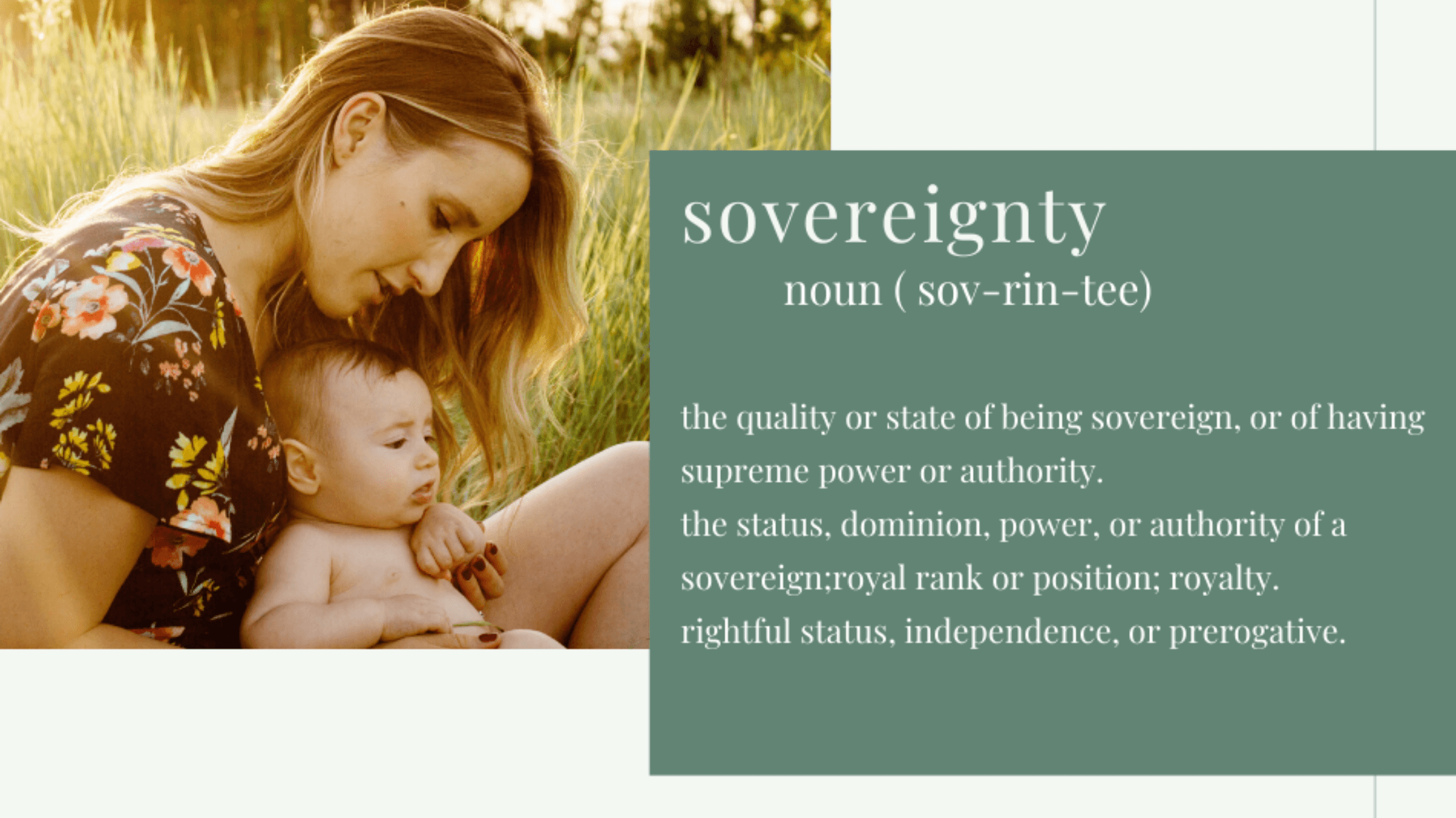 Sovereignty - Us and The Earth