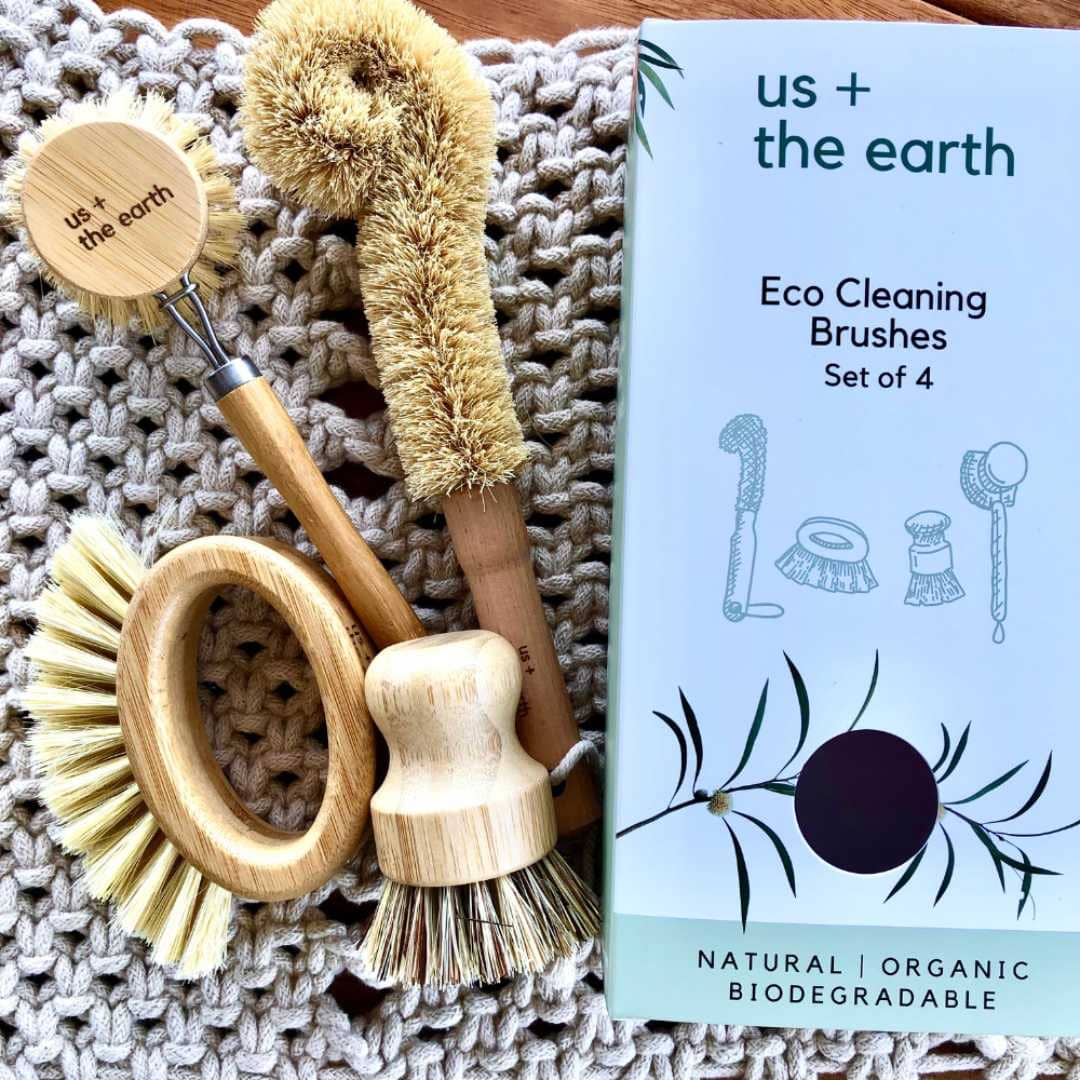 Eco Cleaning - Bamboo Scrubbing Brushes set of 4