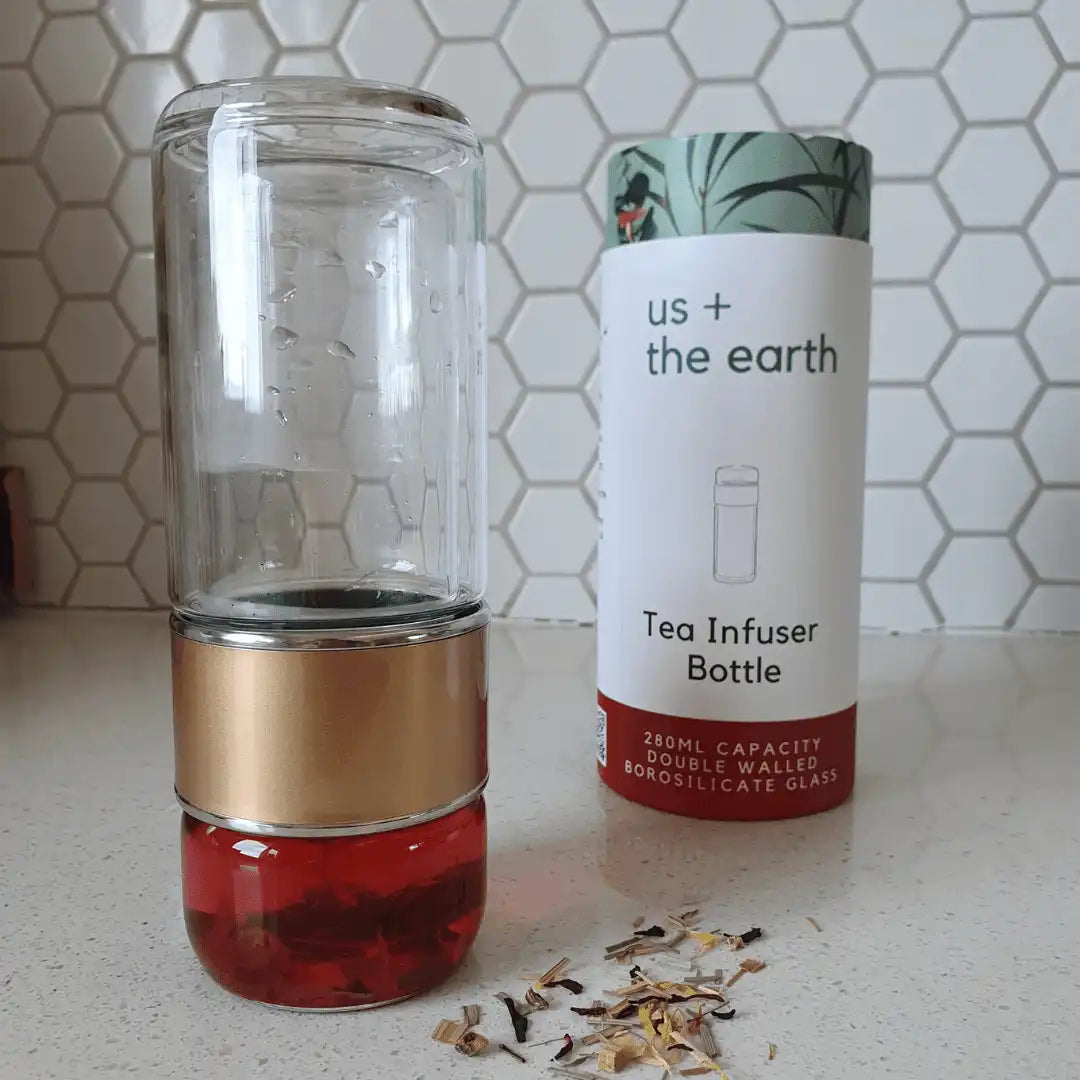 Stay Refreshed With Glass Tea Infuser Bottle | Us and the Earth