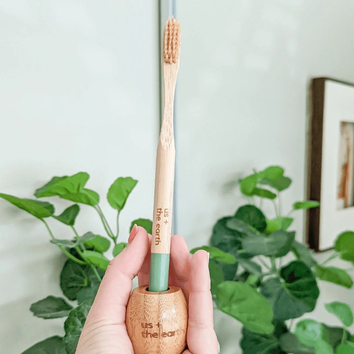 single and aesthetic eco friendly bamboo toothbrush | us and the earth