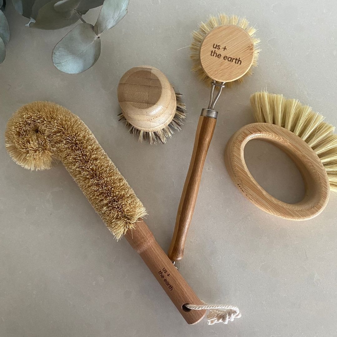 Eco Cleaning - Bamboo Scrubbing Brushes set of 4