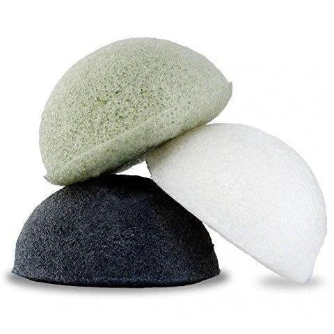 3 natural konjac sponges together with background | us and the eartj