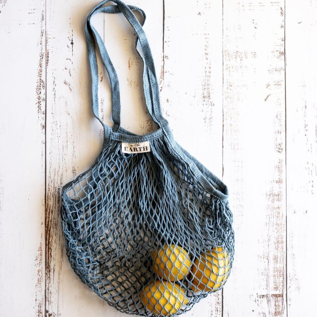 100% Organic Cotton Mesh Shopping Bag - Lightweight & VersatileSustainable Kitchen - Us and the Earth