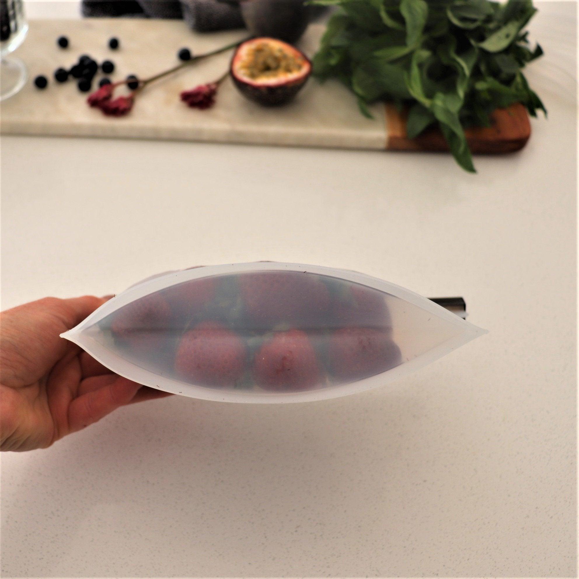 500mL - Reusable Food Grade Silicone Zip Lock Food PouchSustainable Kitchen - Us and the Earth