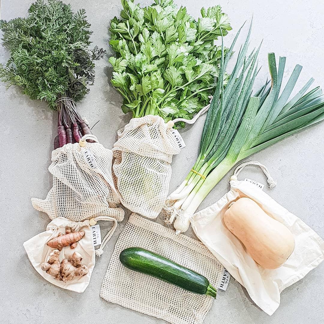 Farmer's Market Bundle | 6 Cotton Vegetable BagsSustainable Kitchen - Us and the Earth