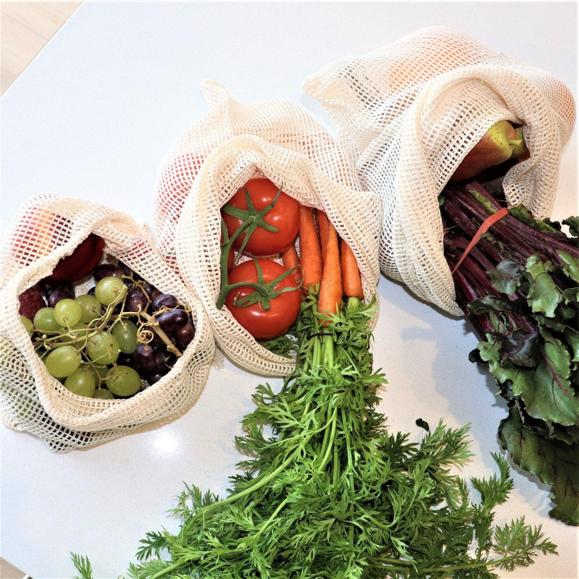 Farmer's Market Bundle | 6 Cotton Vegetable BagsSustainable Kitchen - Us and the Earth