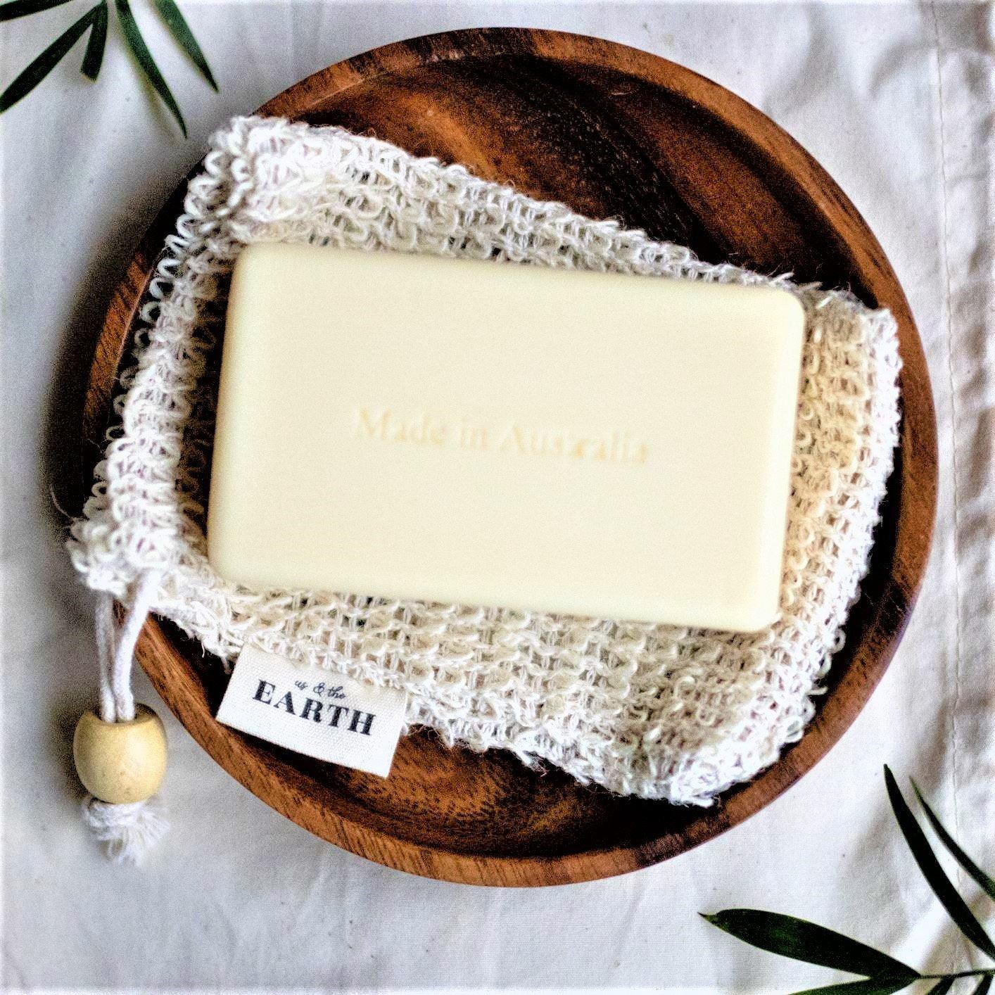 Reusable Exfoliating Sisal Soap SaverSustainable Bathroom - Us and the Earth
