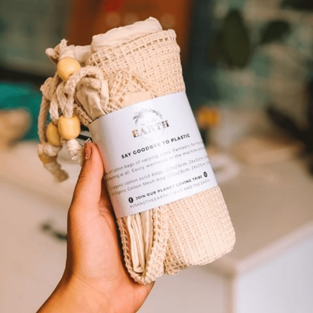 Farmer's Market Bundle -Reusable Cotton Mesh Vegetable Bags