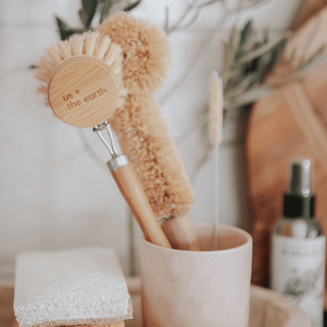 Natural Fibre Cleaning Brush with replaceable head